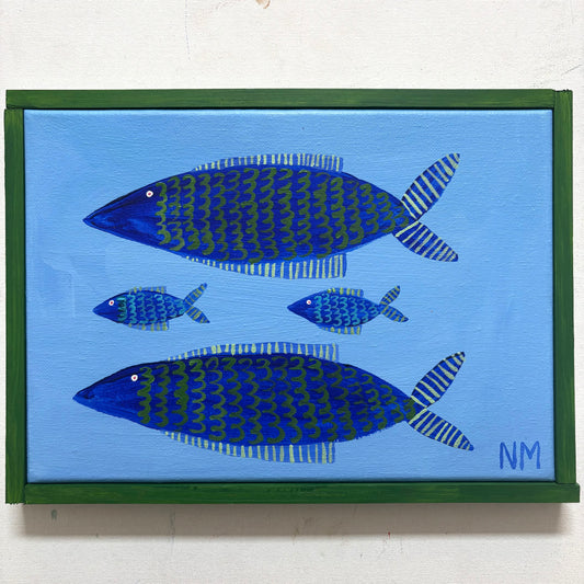 Blue fish family.