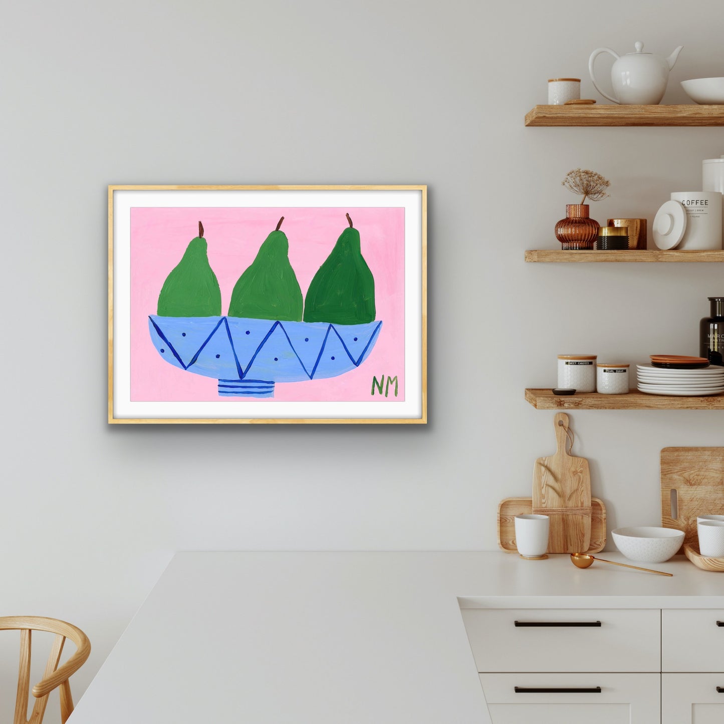 Three pears print.
