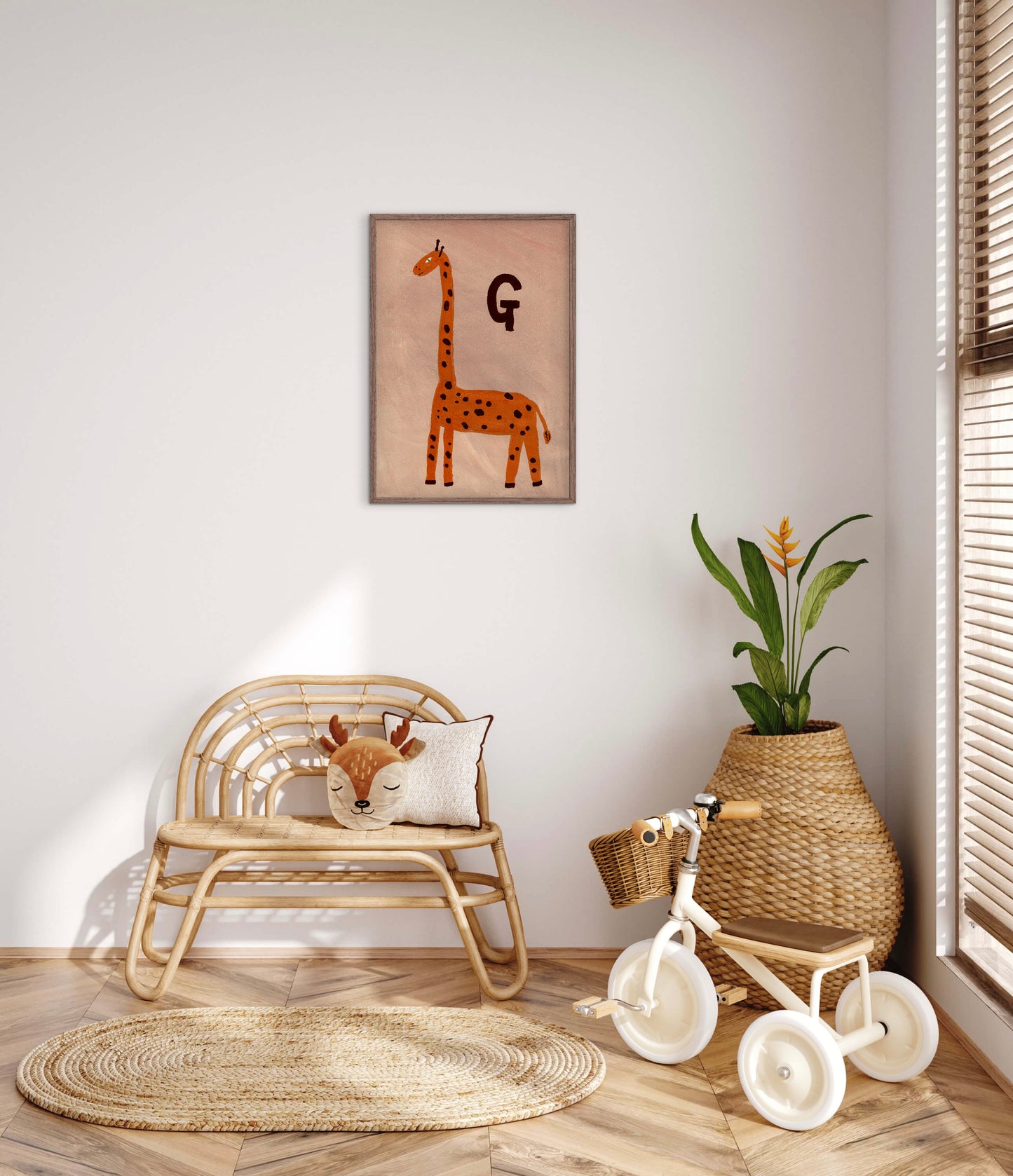 Alphabet G giraffe Print.