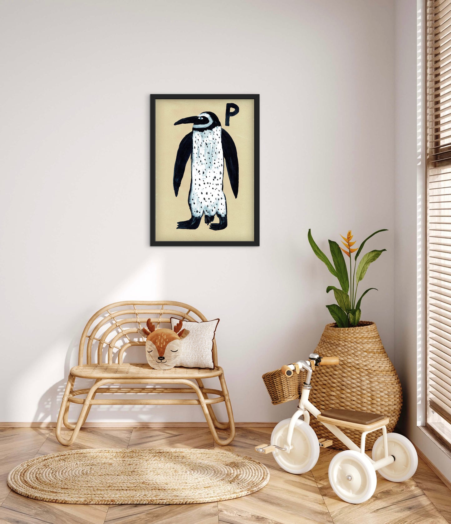 Alphabet P Penguin Print.