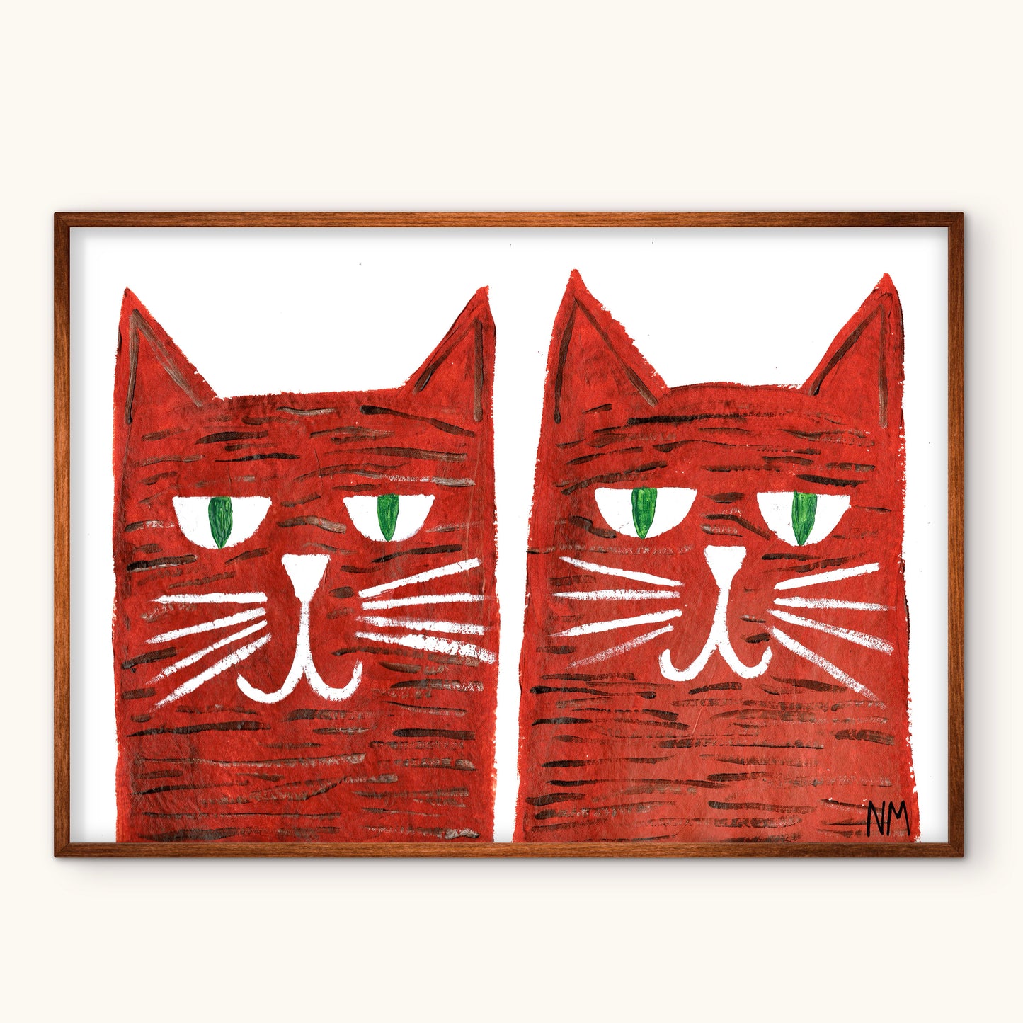 Ginger Tabby Cats Print.