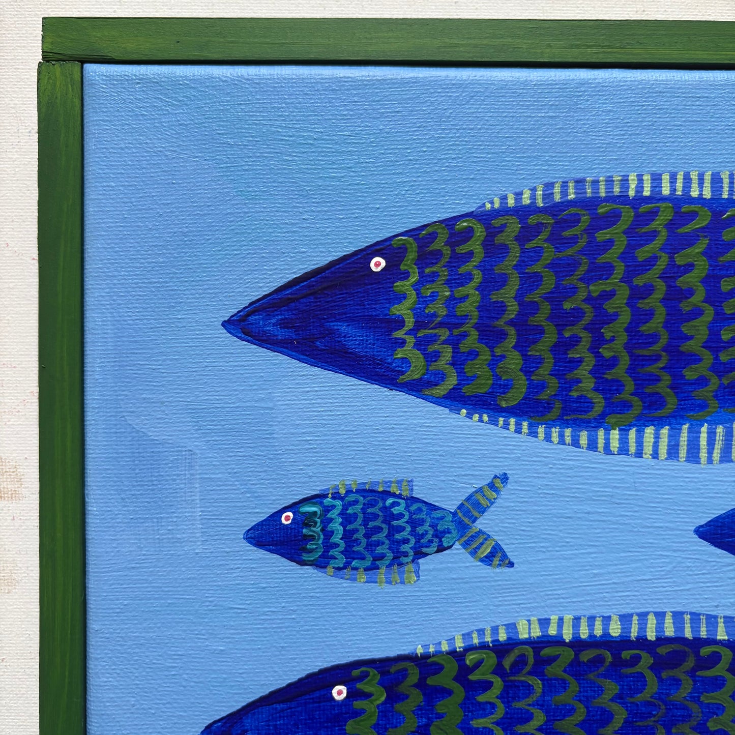 Blue fish family.