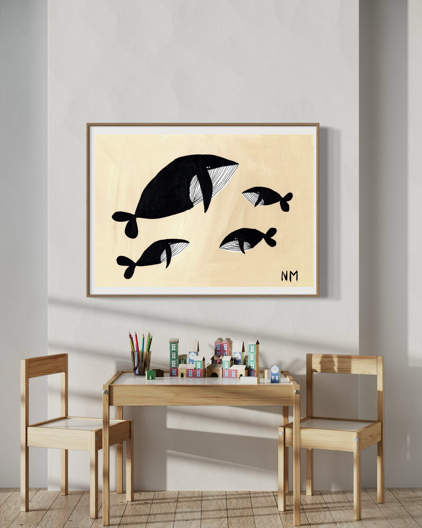 Three baby whales.