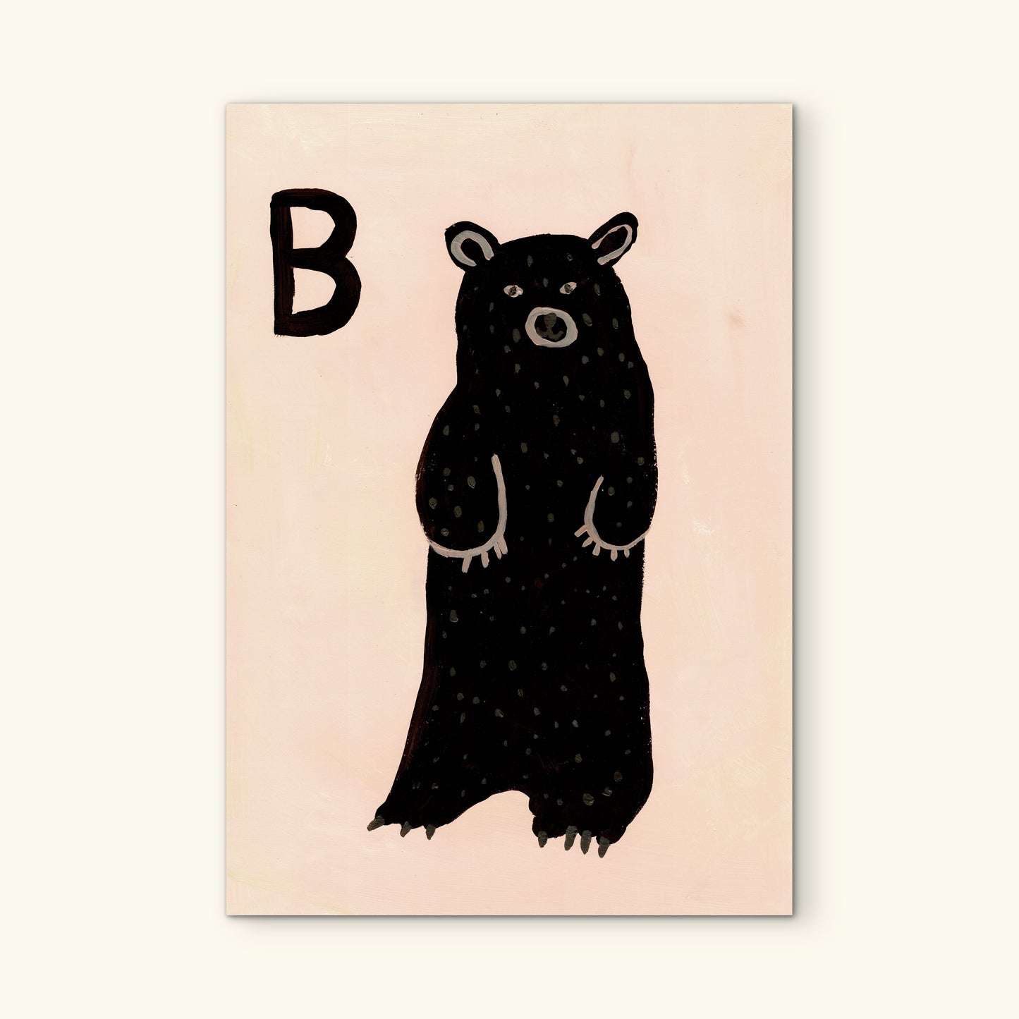 Alphabet B Bear Print.