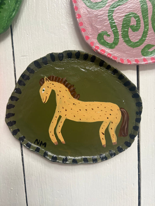 Horse wall plate.