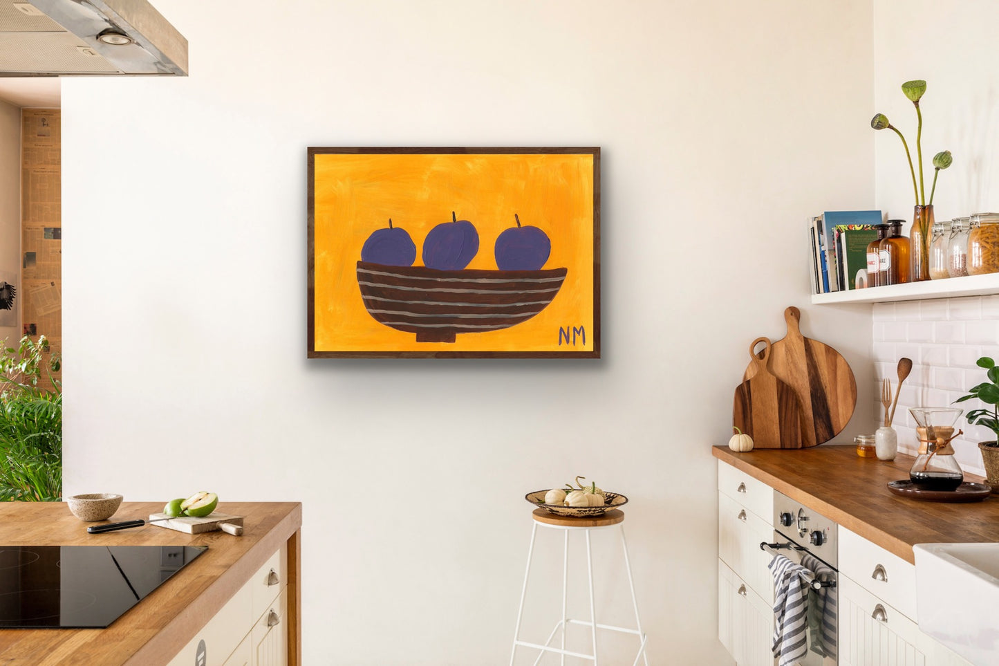 Three plums print.