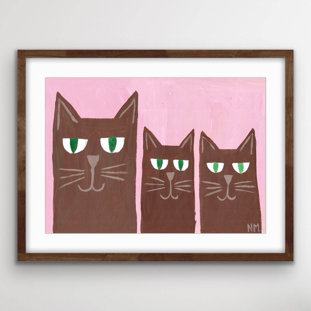 Three cats print.