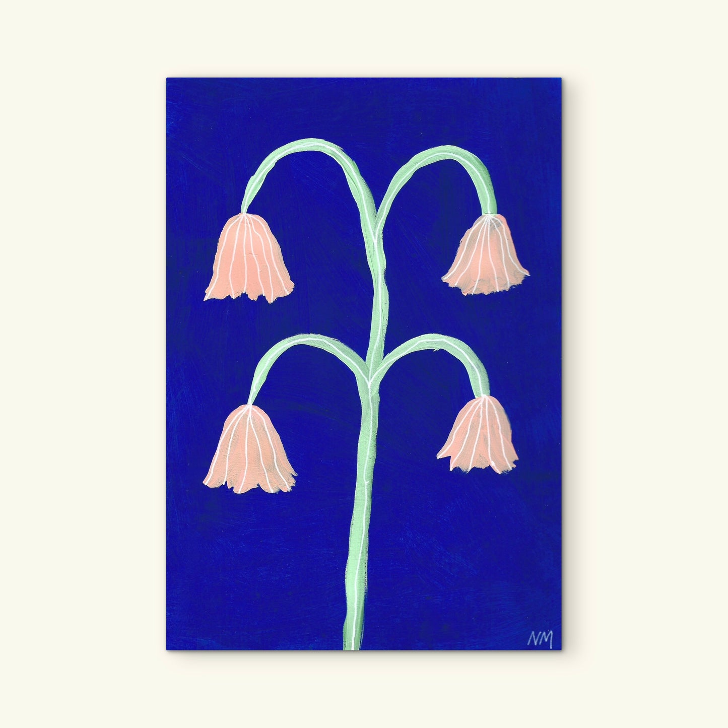 Pink flowers print.