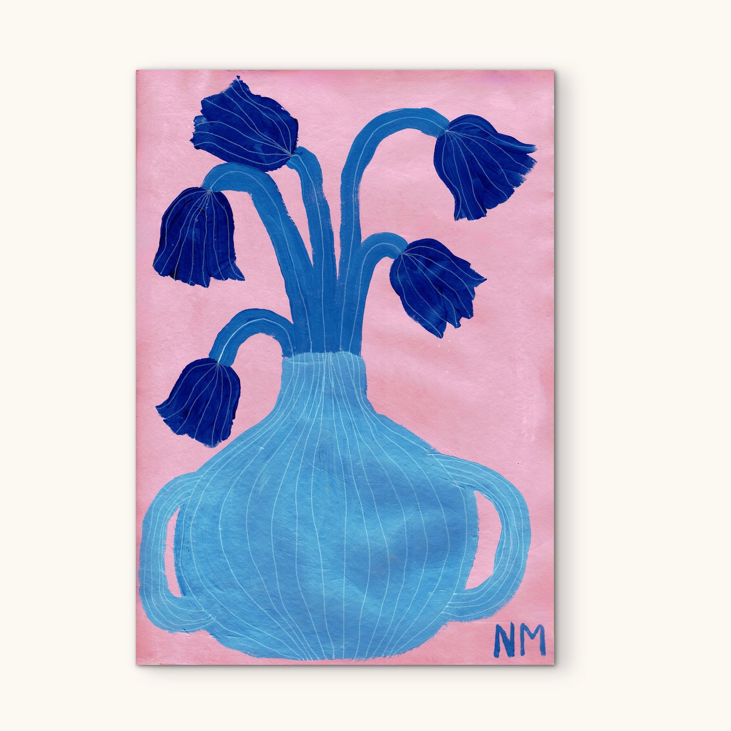 Blue Flowers In The Blue Vase Print.