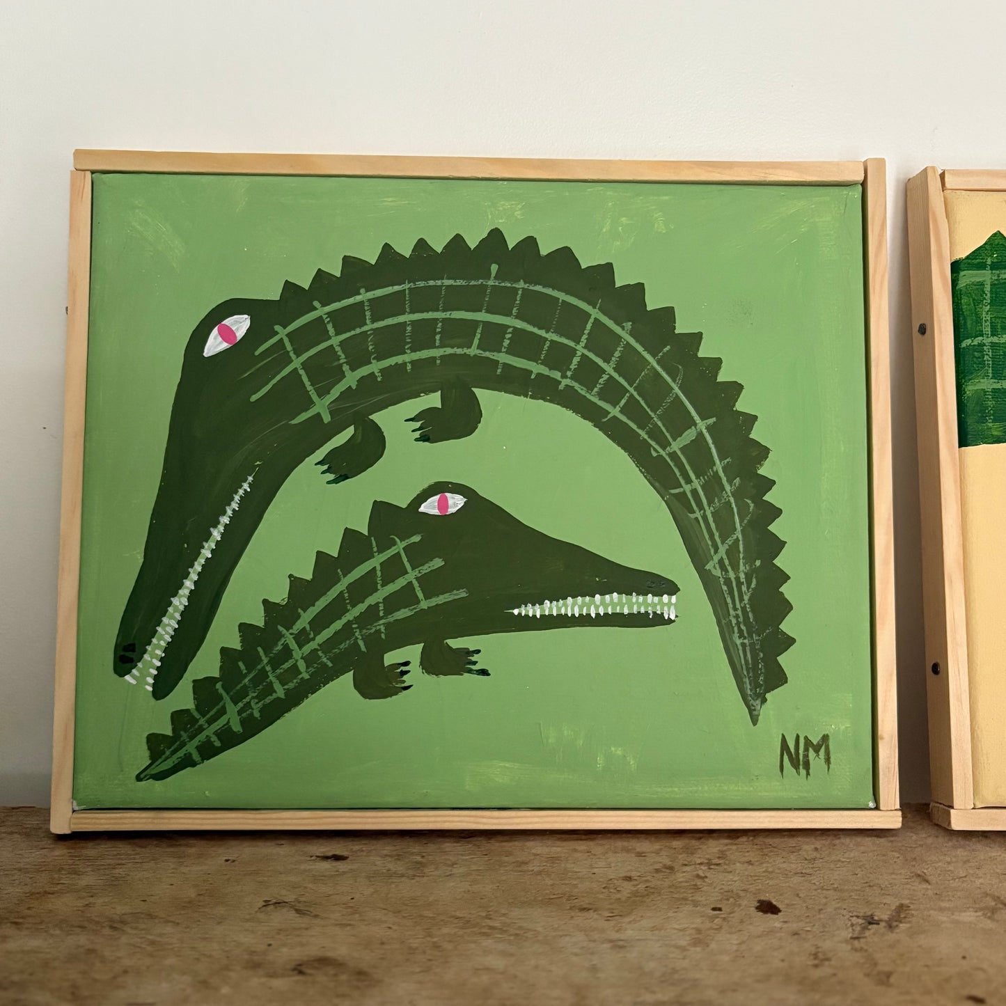 Crocodiles on green 2