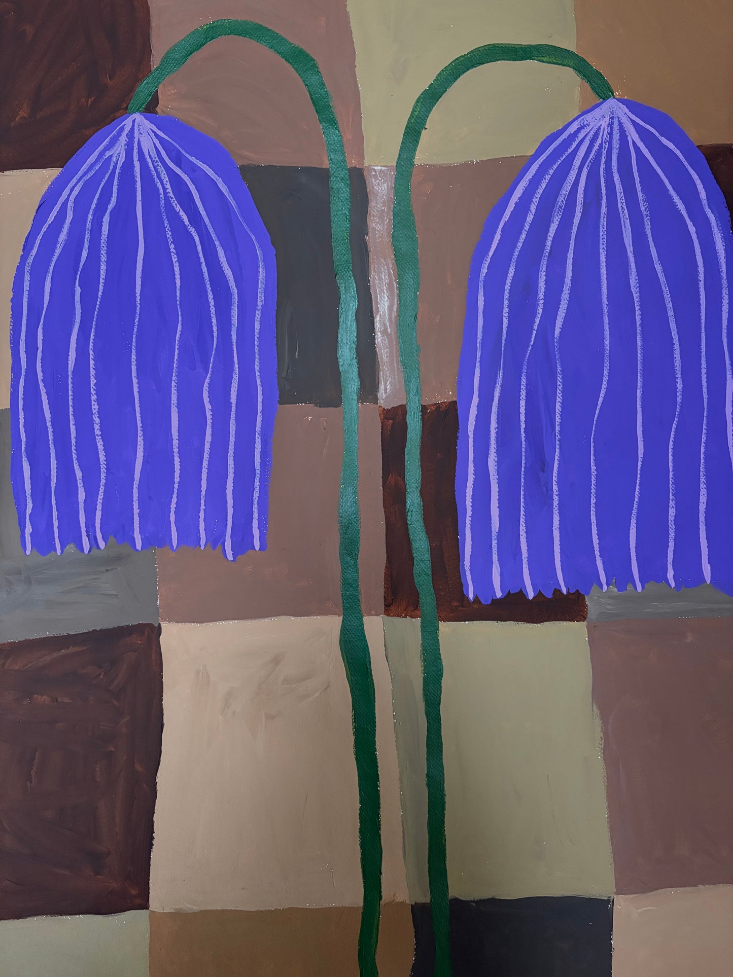 Two purple flowers.