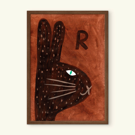 Alphabet R Rabbit Print.