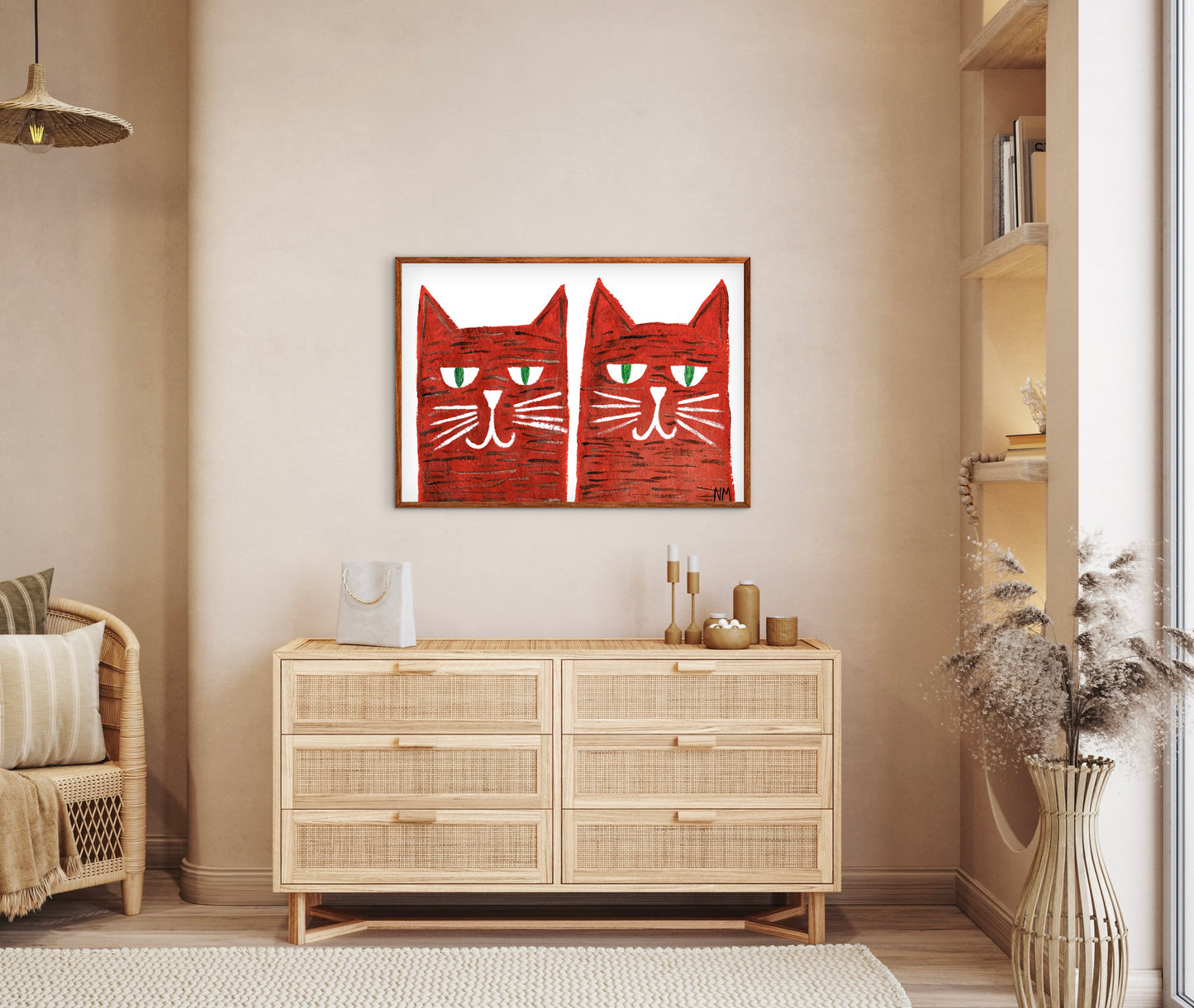 Ginger Tabby Cats Print.