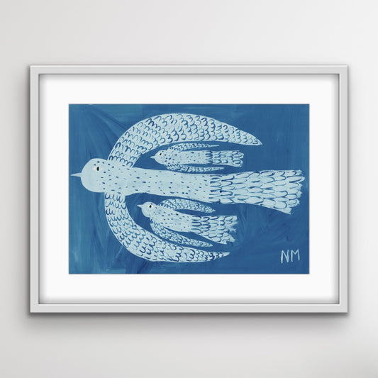 Two baby birds print.