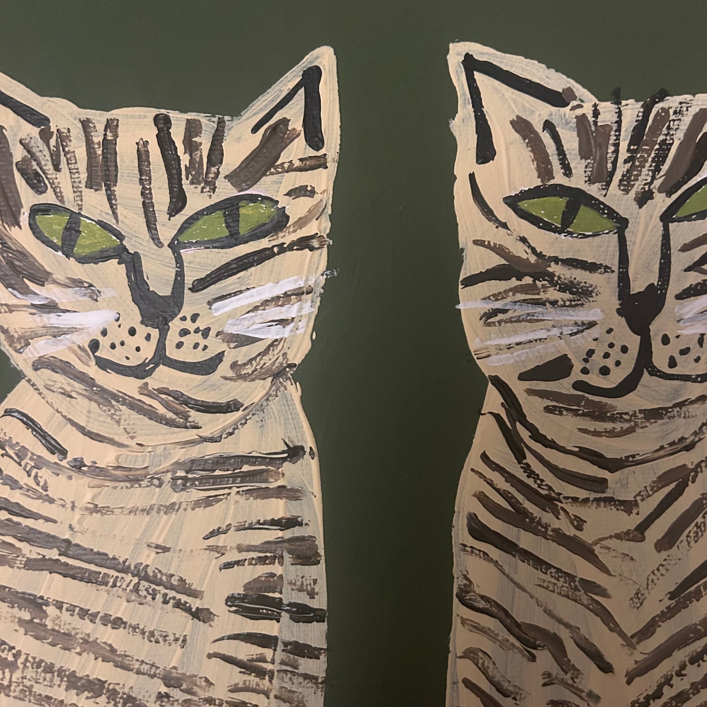 Two tabby cats