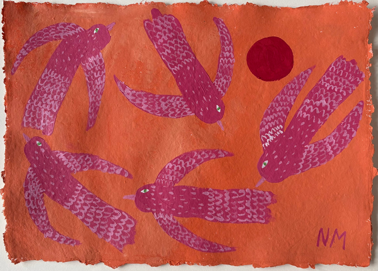 Pink birds.
