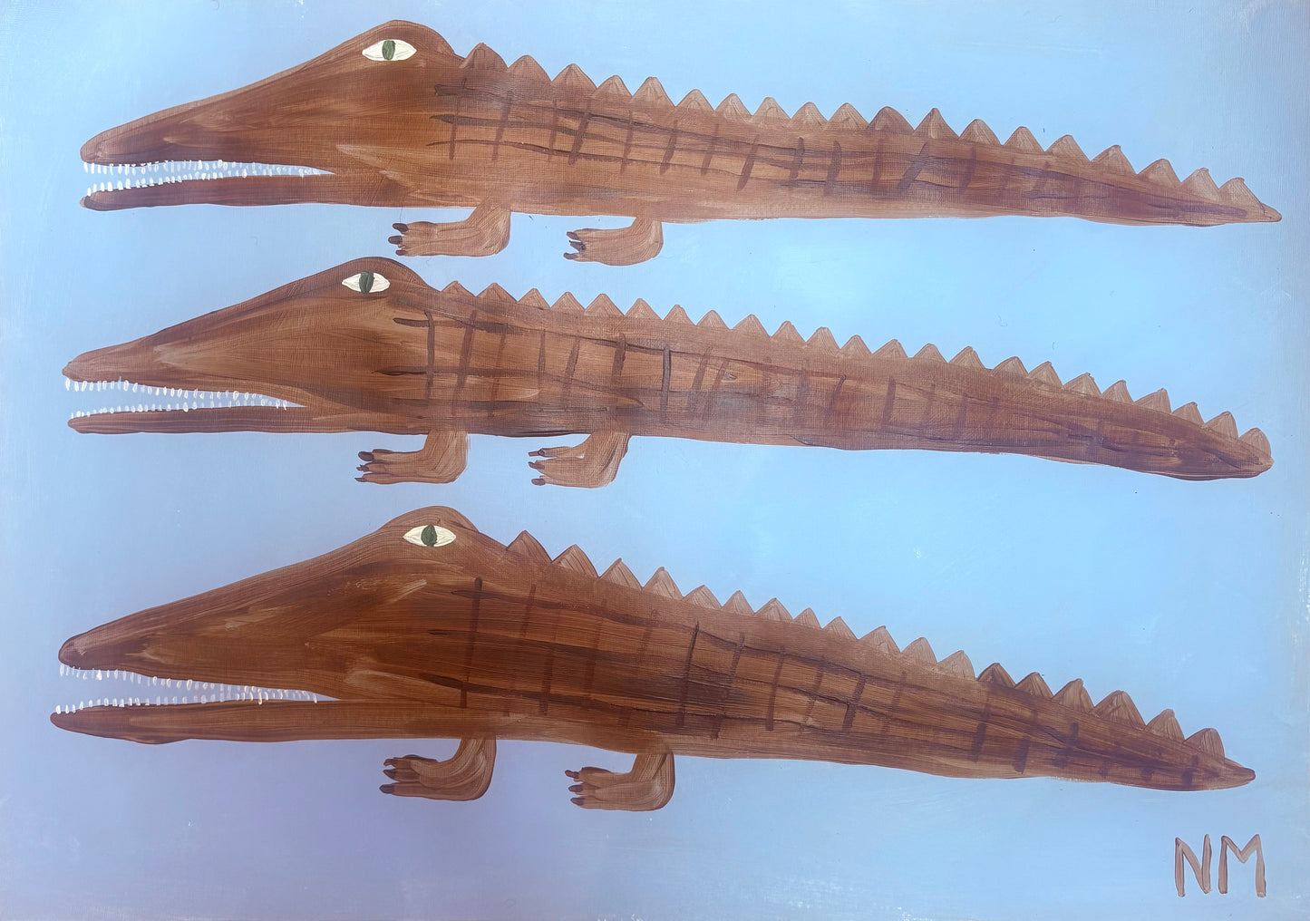 Three crocodile friends.
