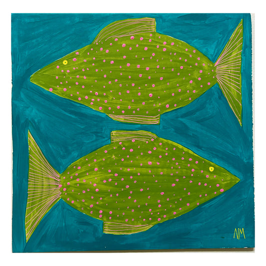 Two green fish.