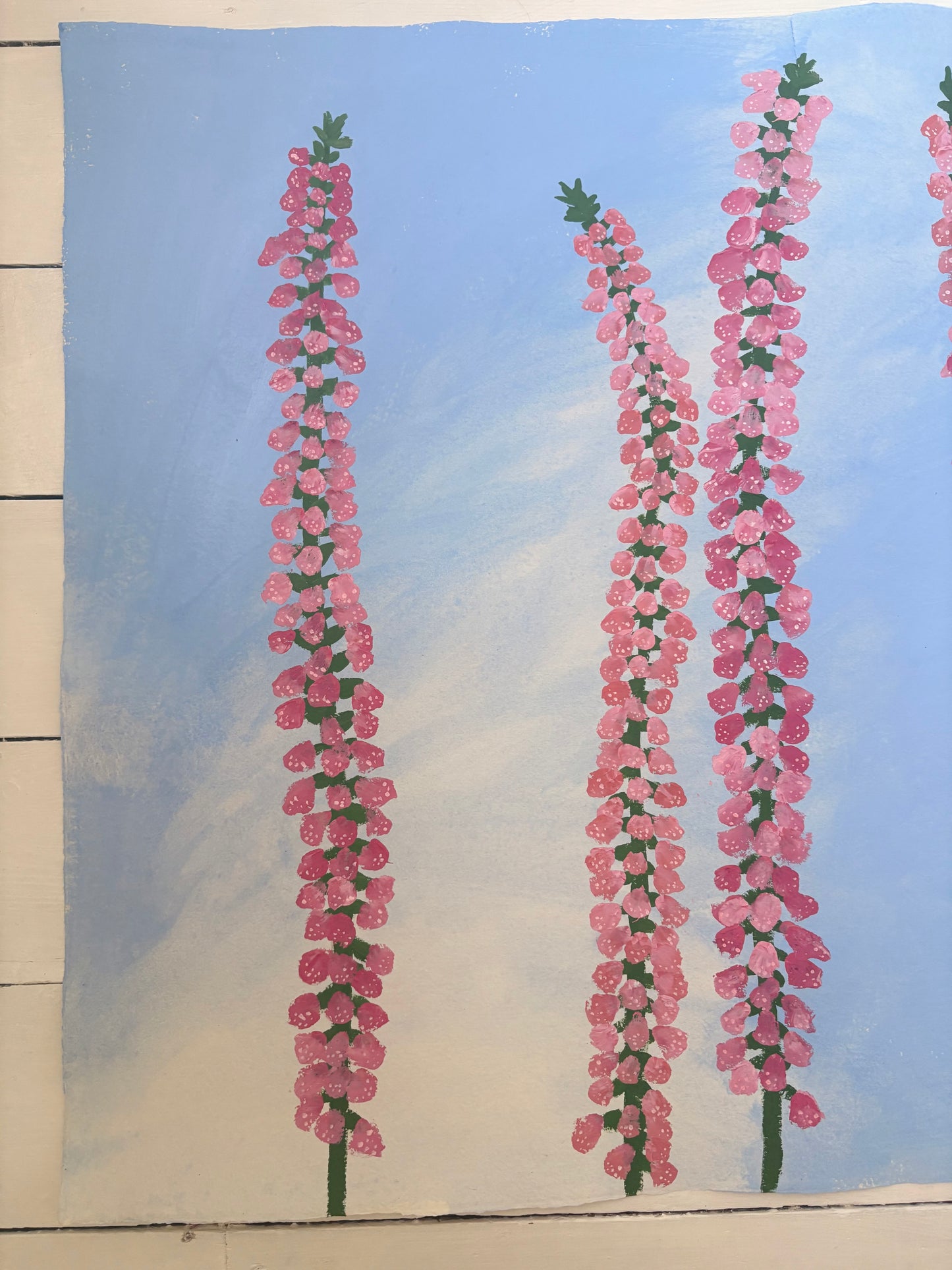 Pink Foxgloves.
