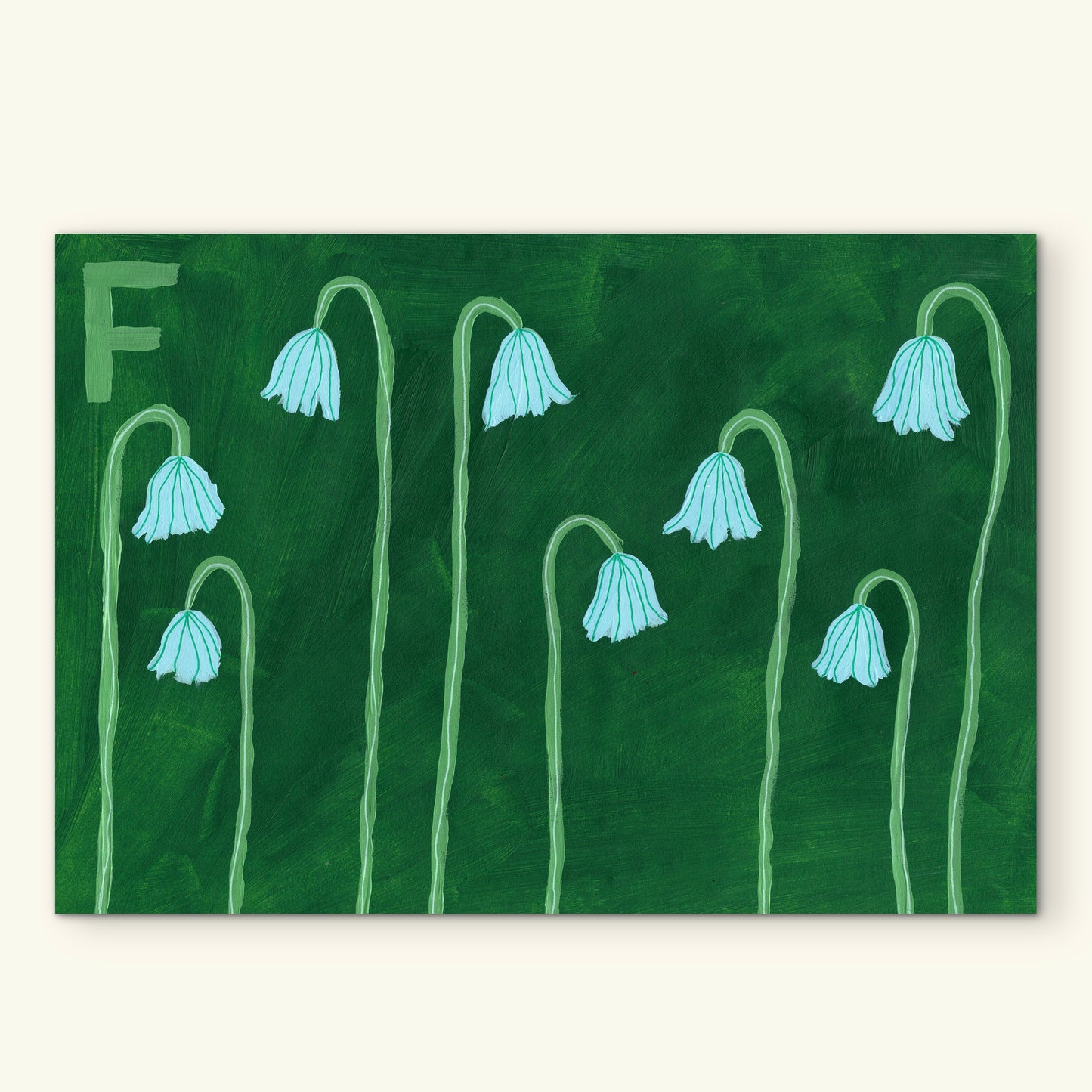 Alphabet F Flowers Print.