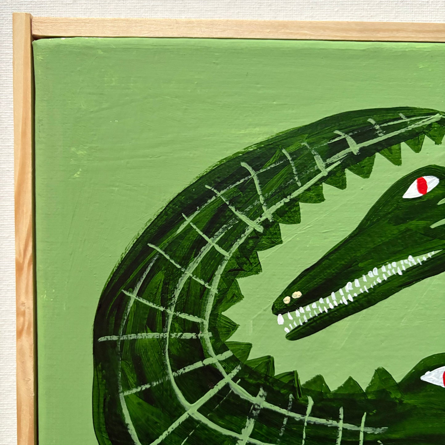 Crocodiles on green