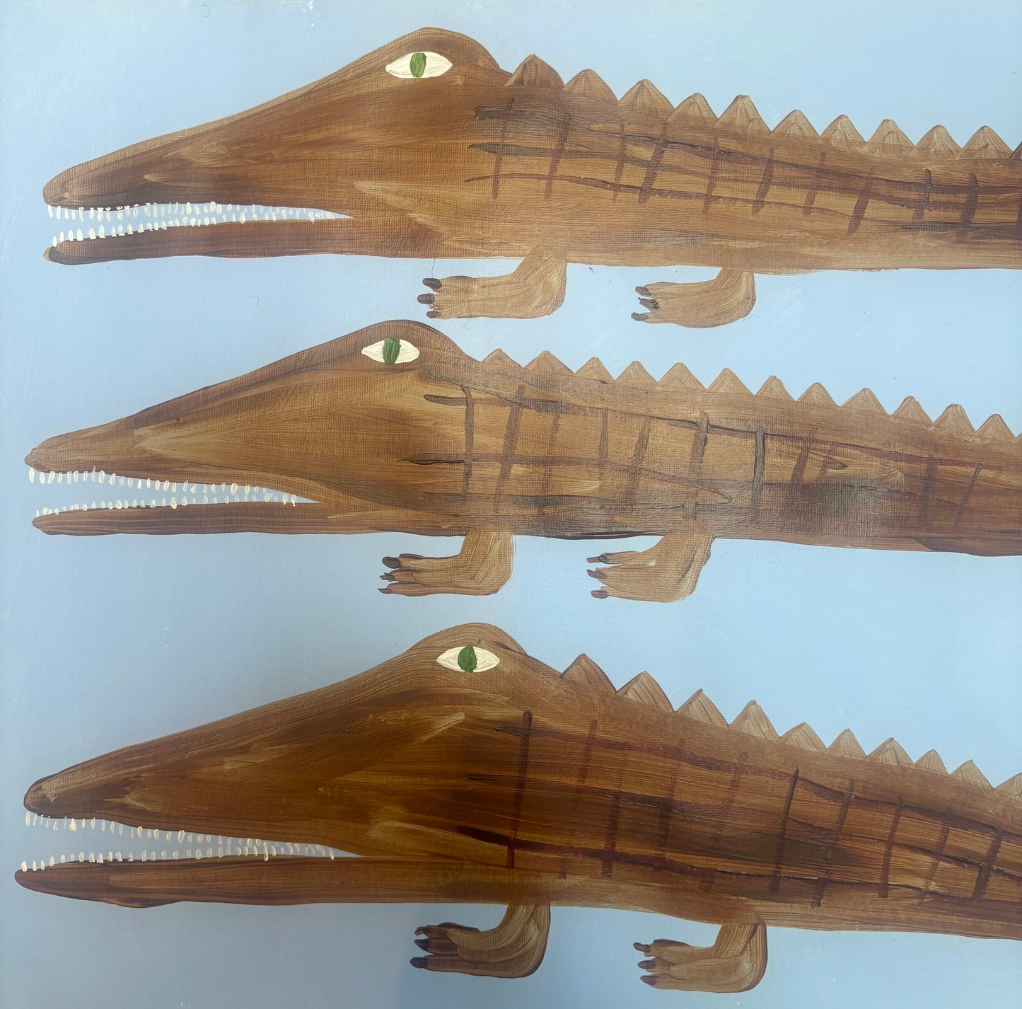 Three crocodile friends.