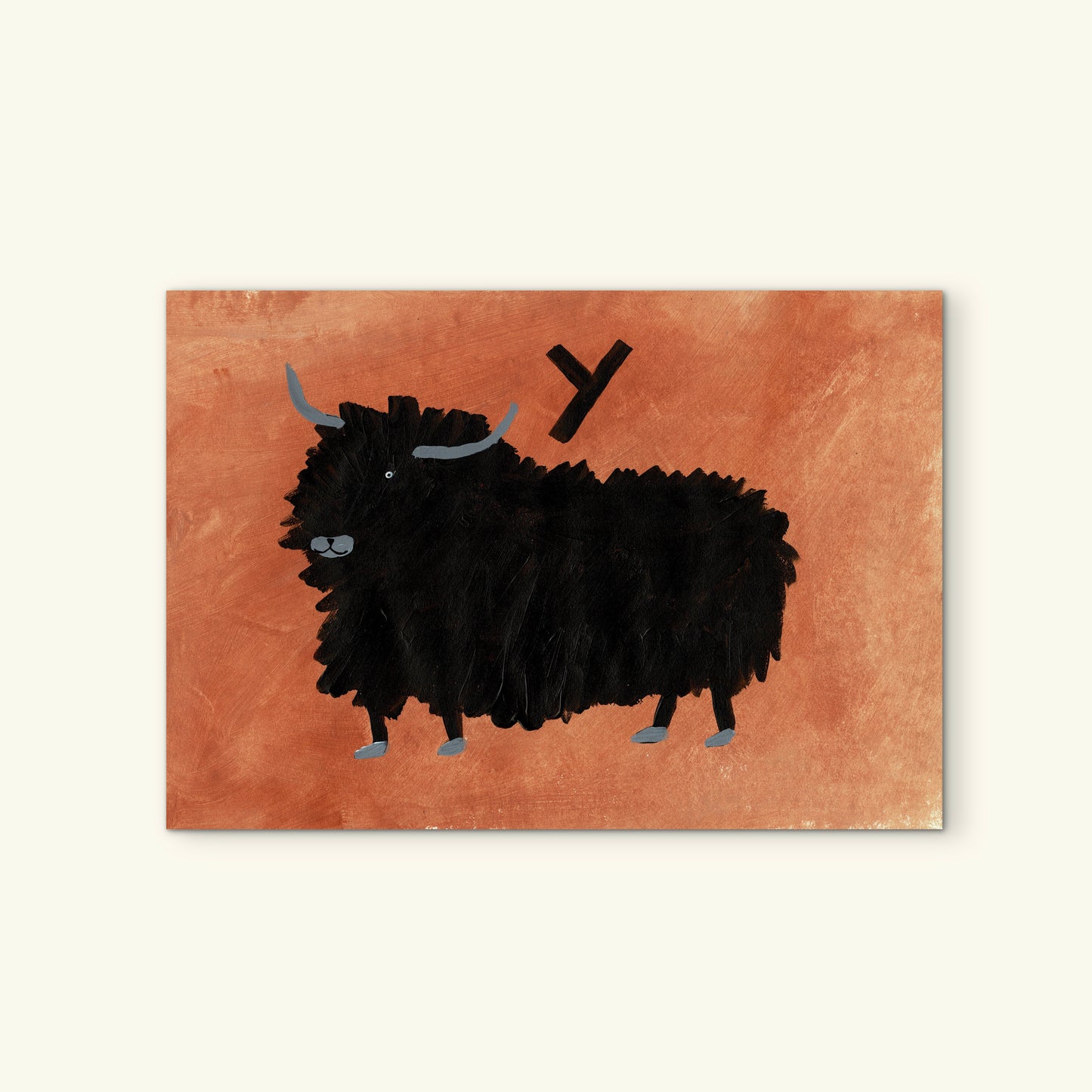 Alphabet Y Yak Print.