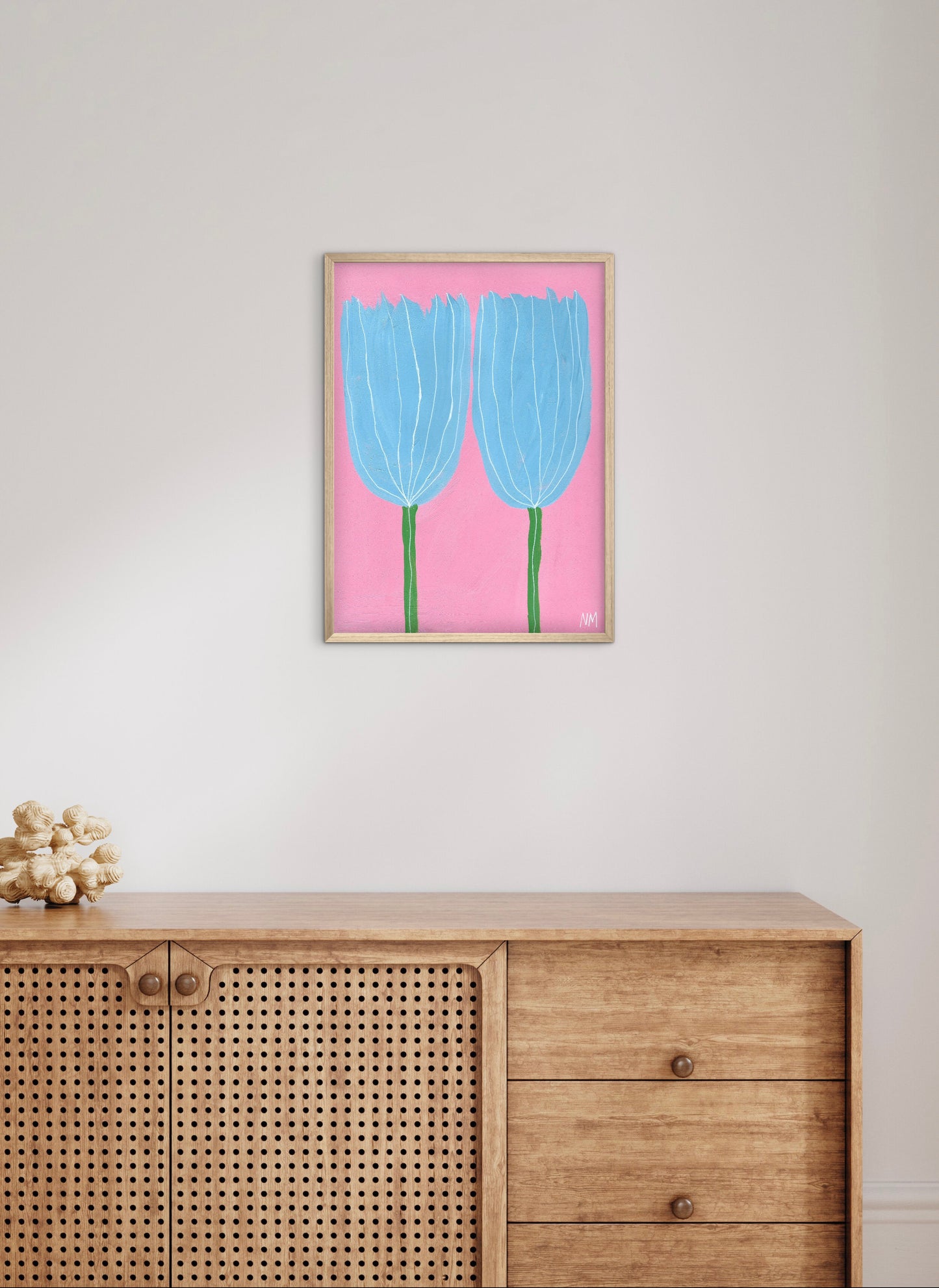 Bright tulips print.