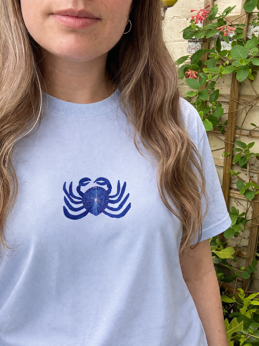 Short-Sleeve Blue Crab T-Shirt.