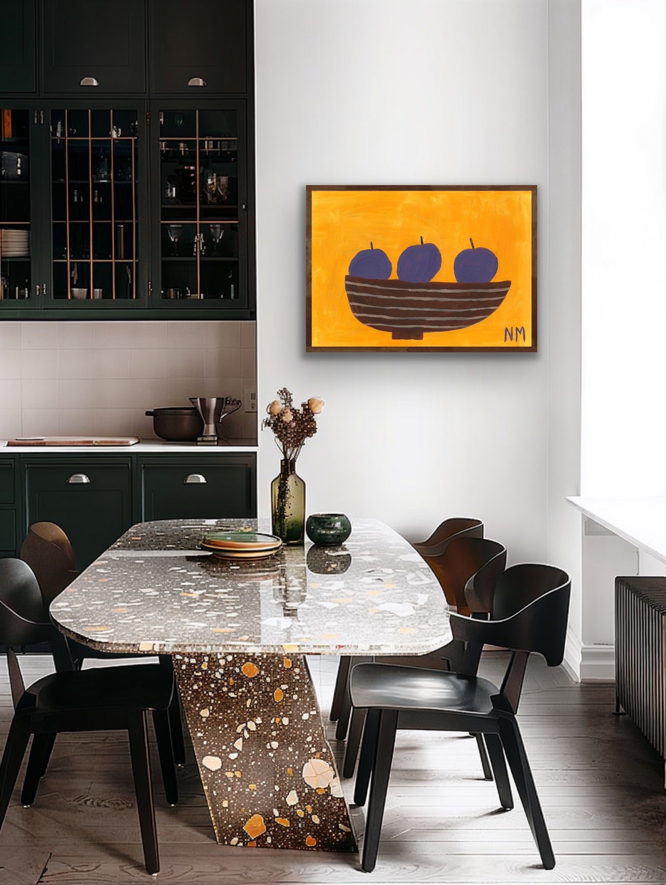 Three plums print.