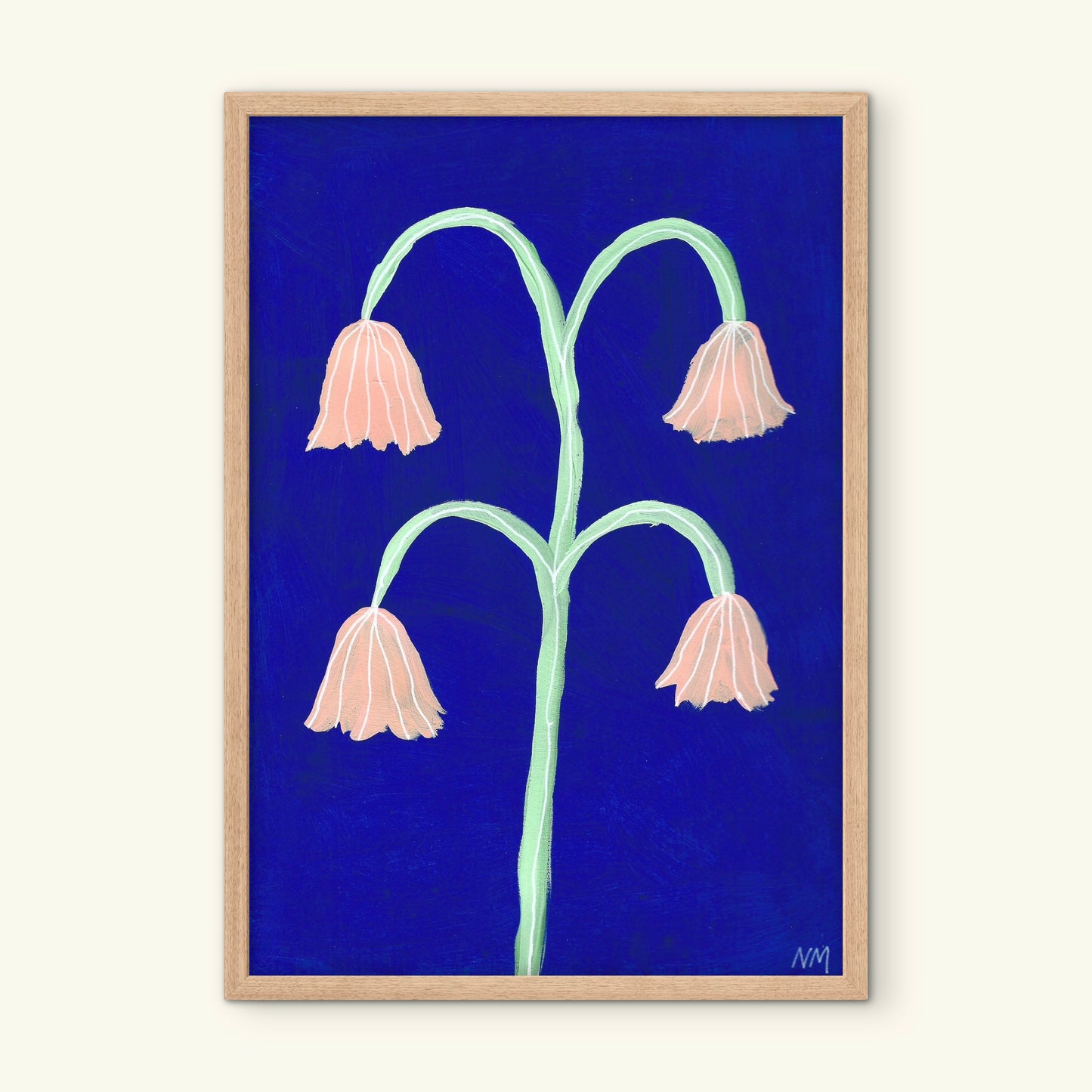 Pink flowers print.