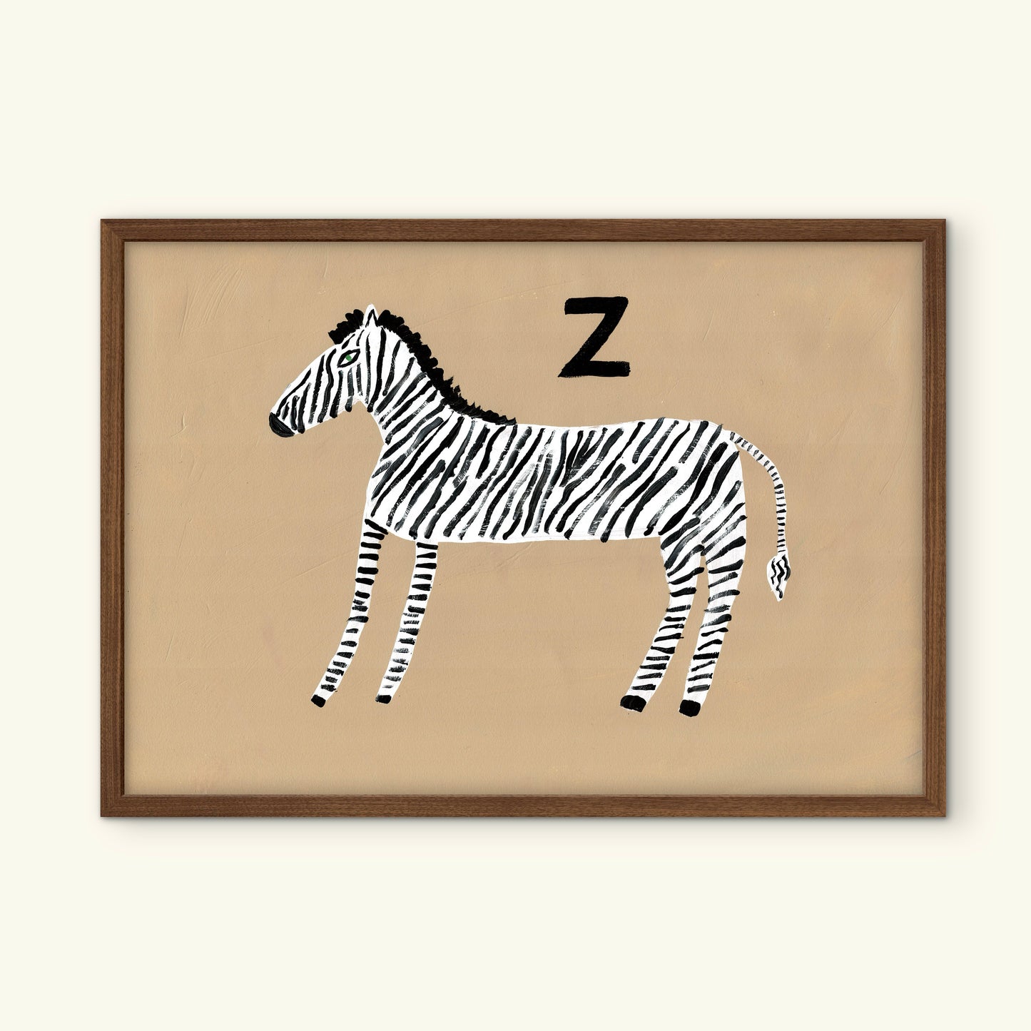 Alphabet Z Zebra Print.