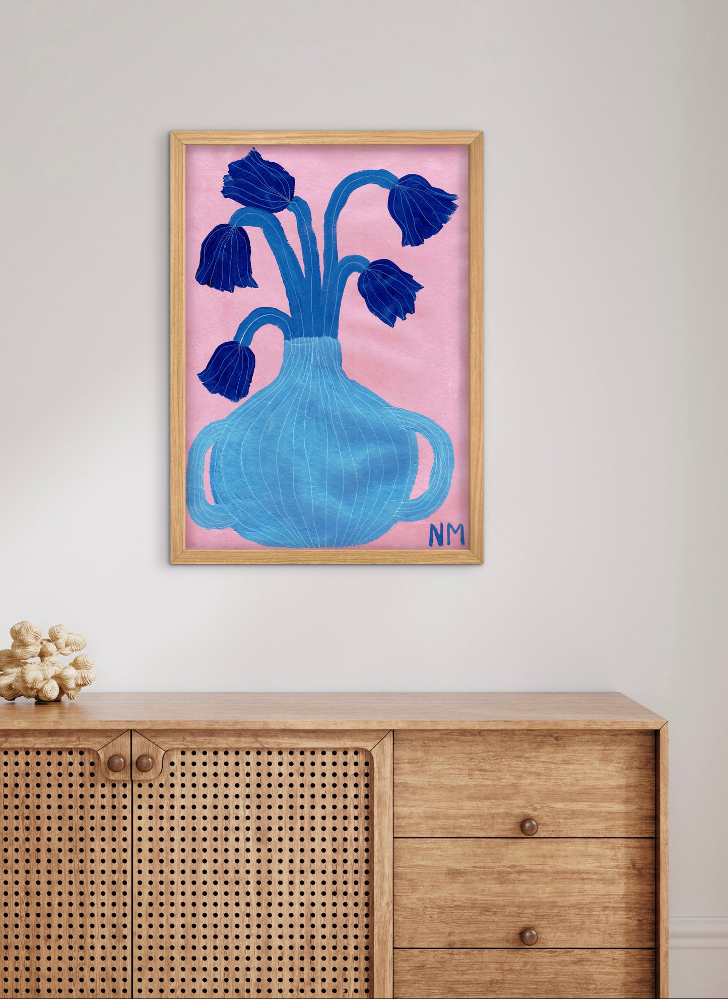 Blue Flowers In The Blue Vase Print.