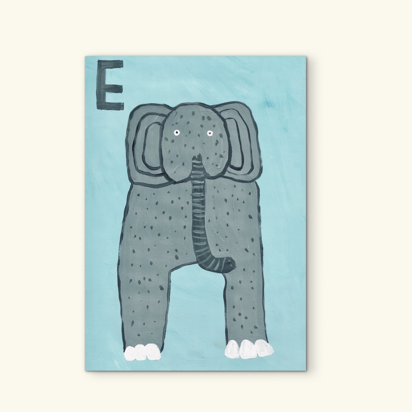 Alphabet E Elephant Print.