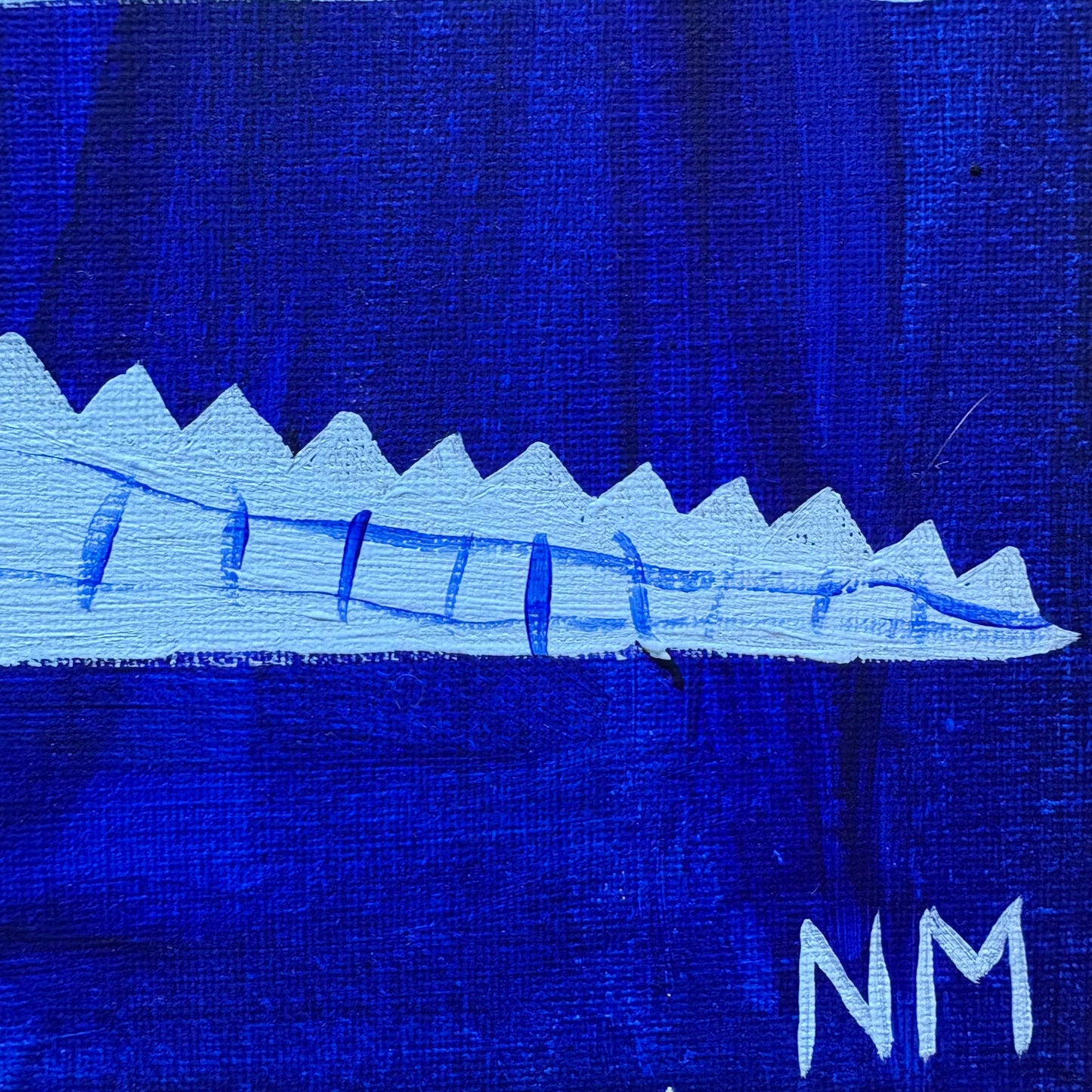 Three blue crocodiles.