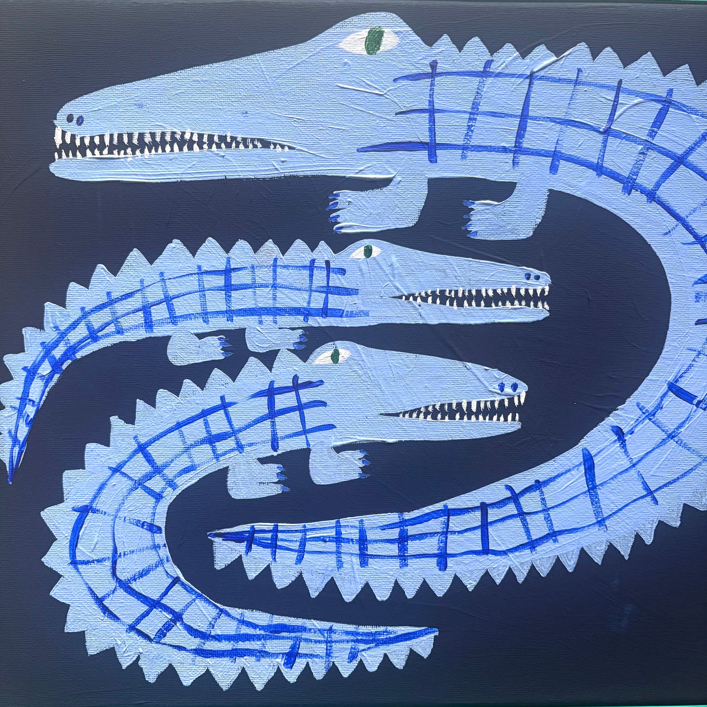 Blue crocodiles.