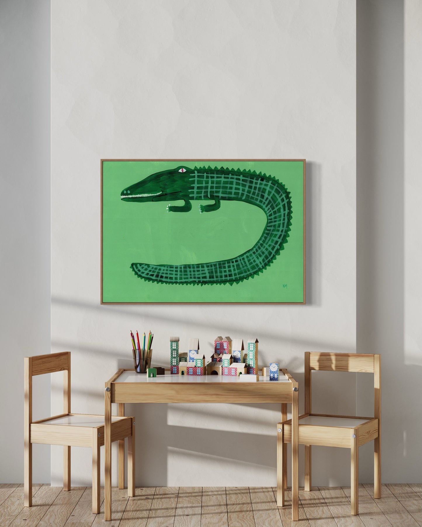 Green crocodile