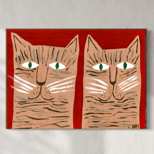 Two tabby friends print.