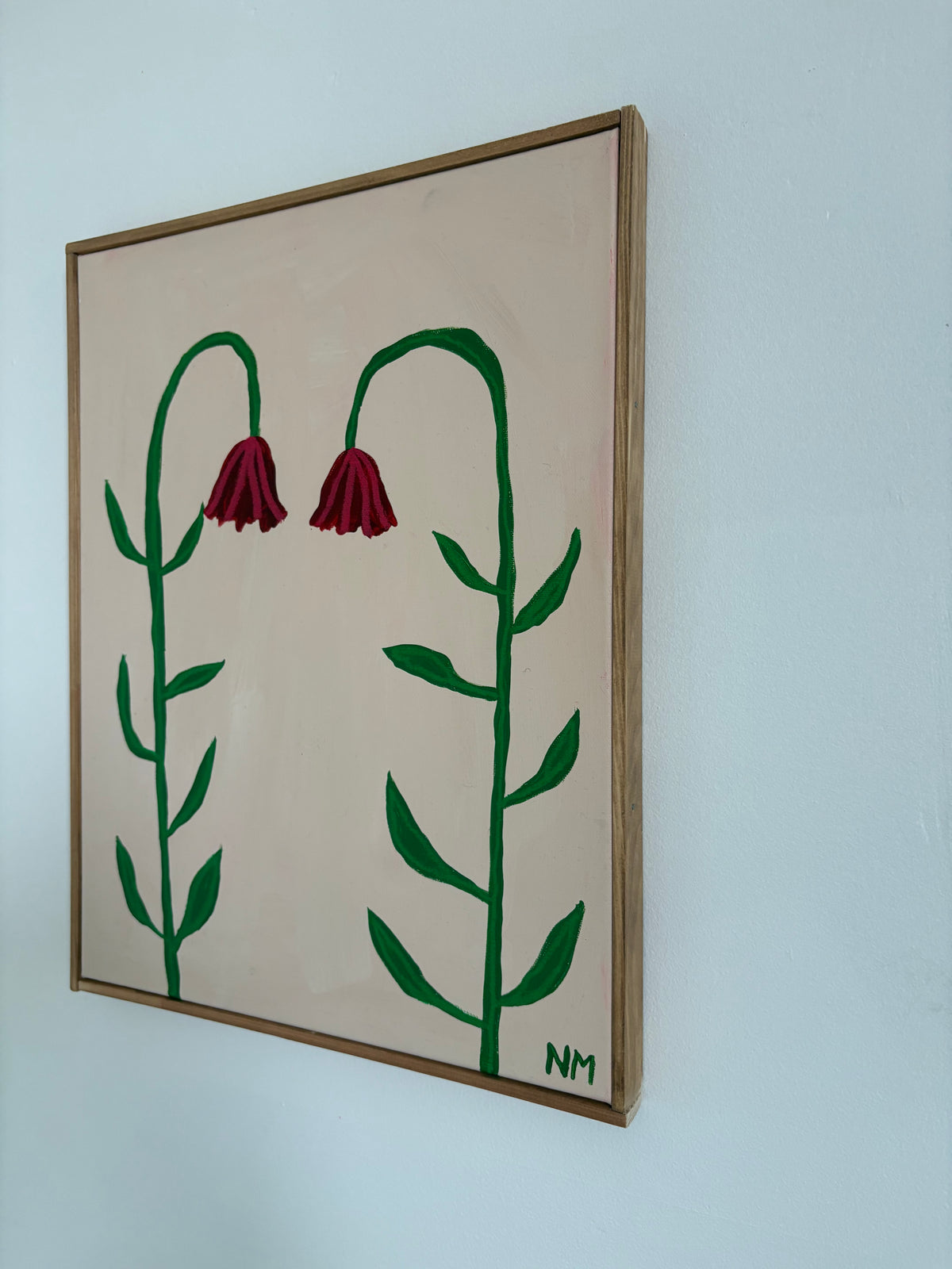 Two red flowers.