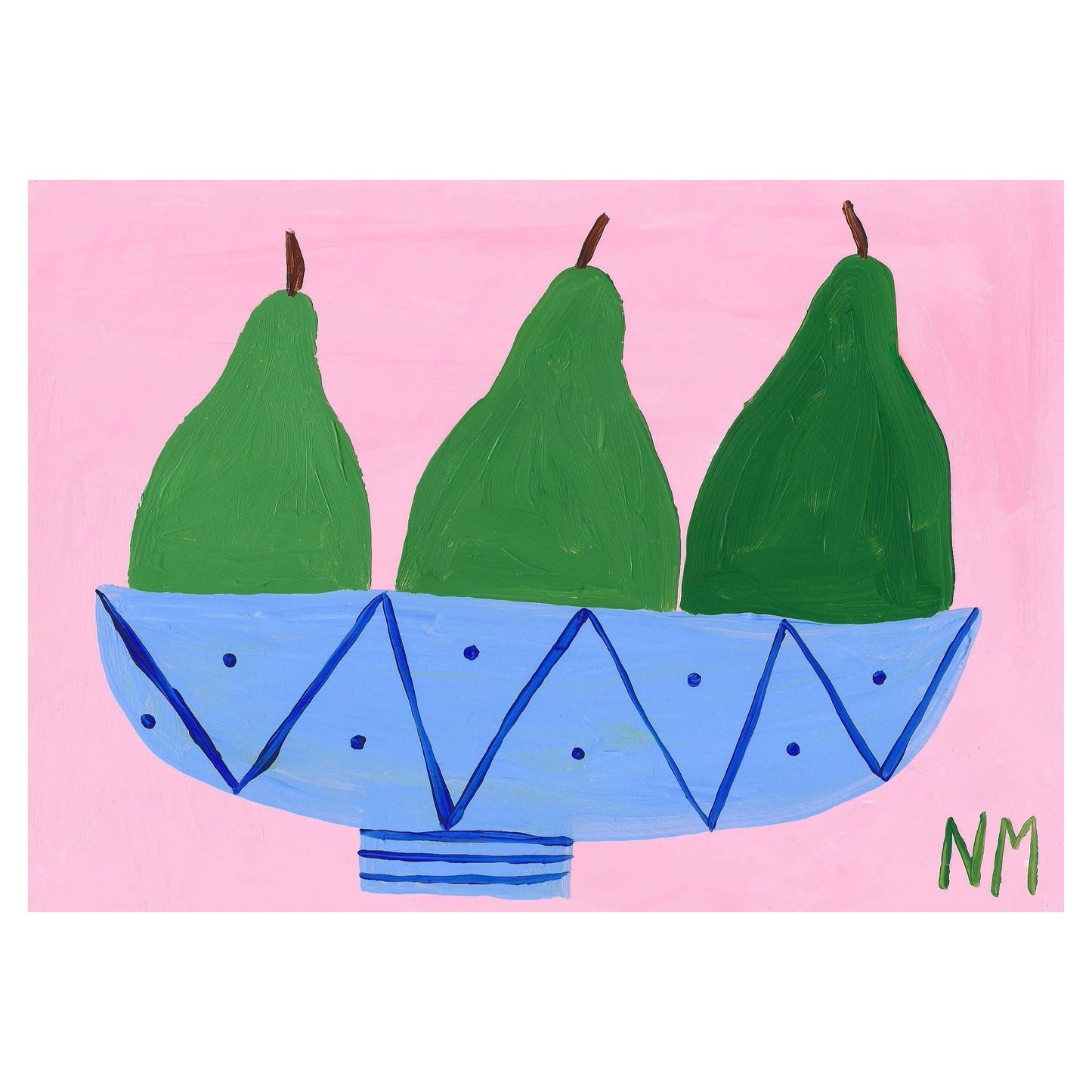 Three pears print.