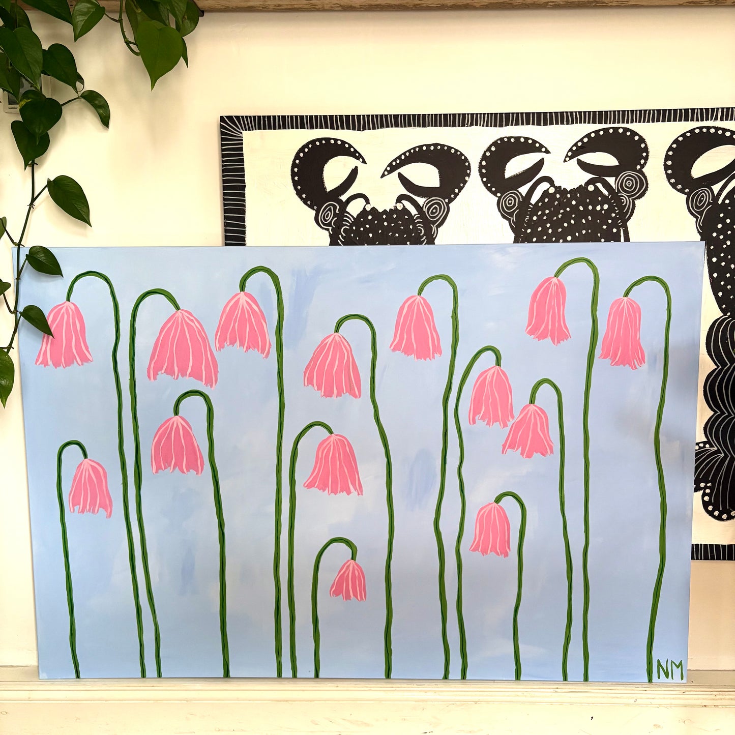 Pink tulips.