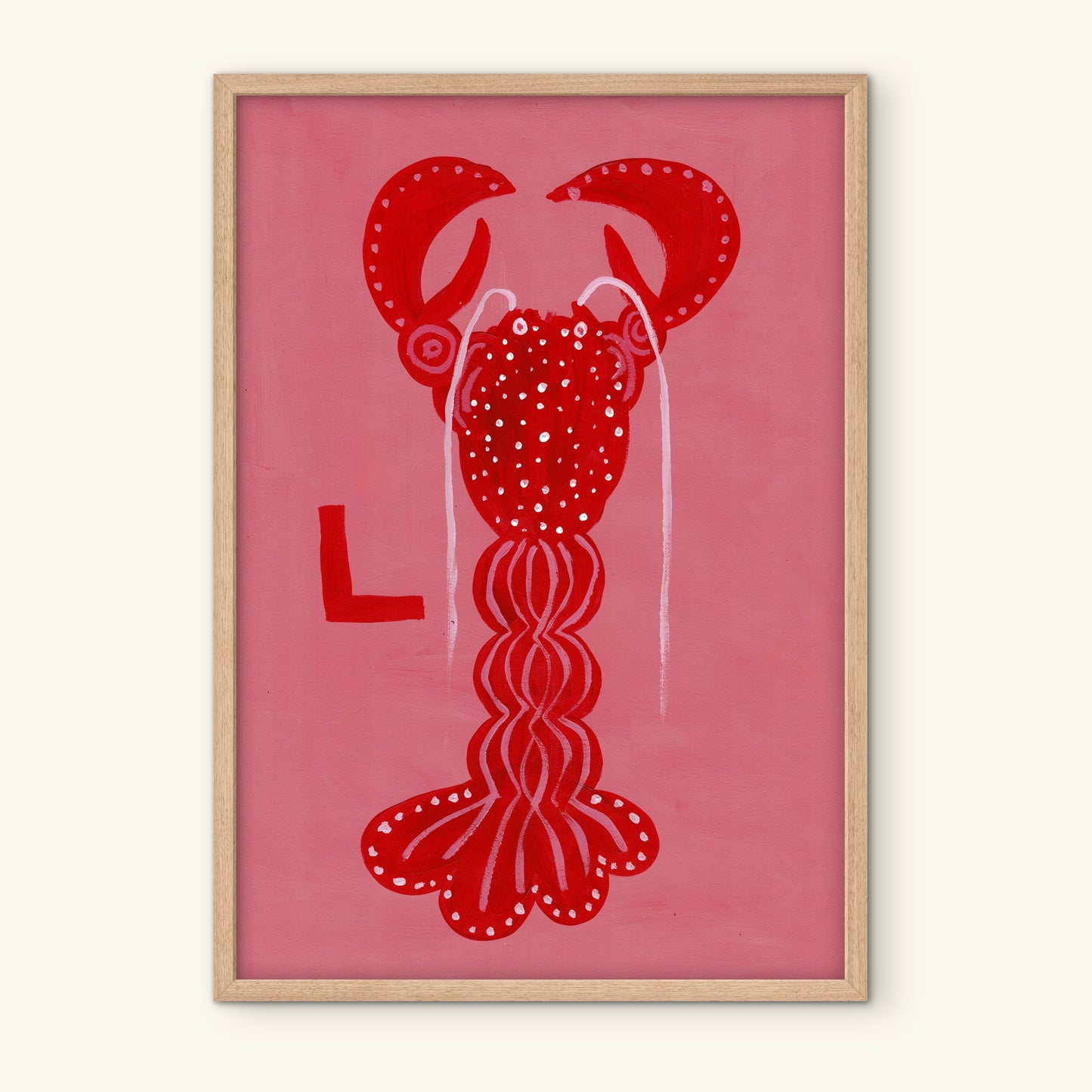 Alphabet L Lobster Print.