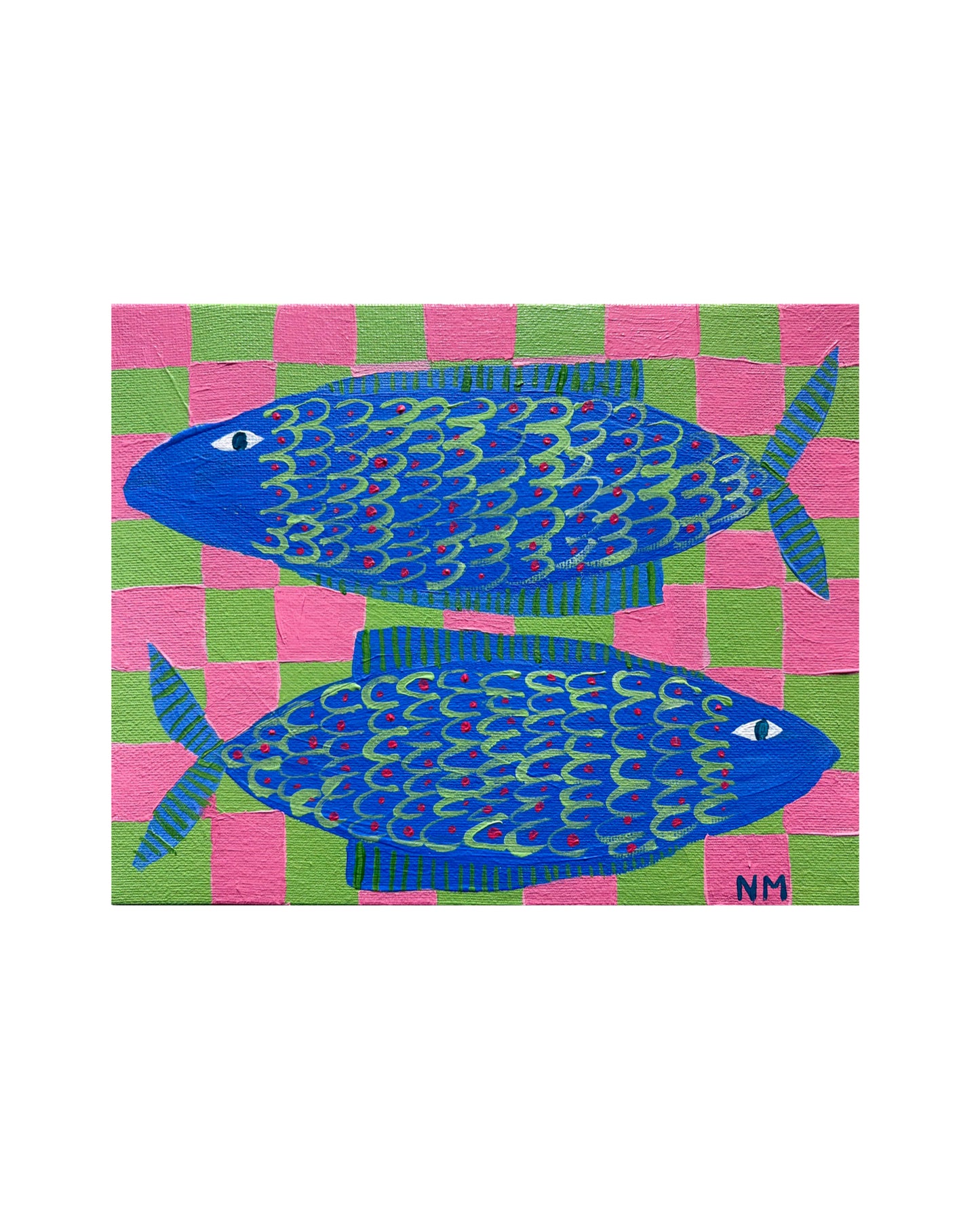 Two blue fish.