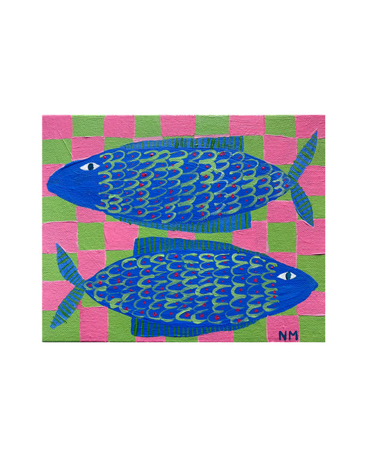 Two blue fish.