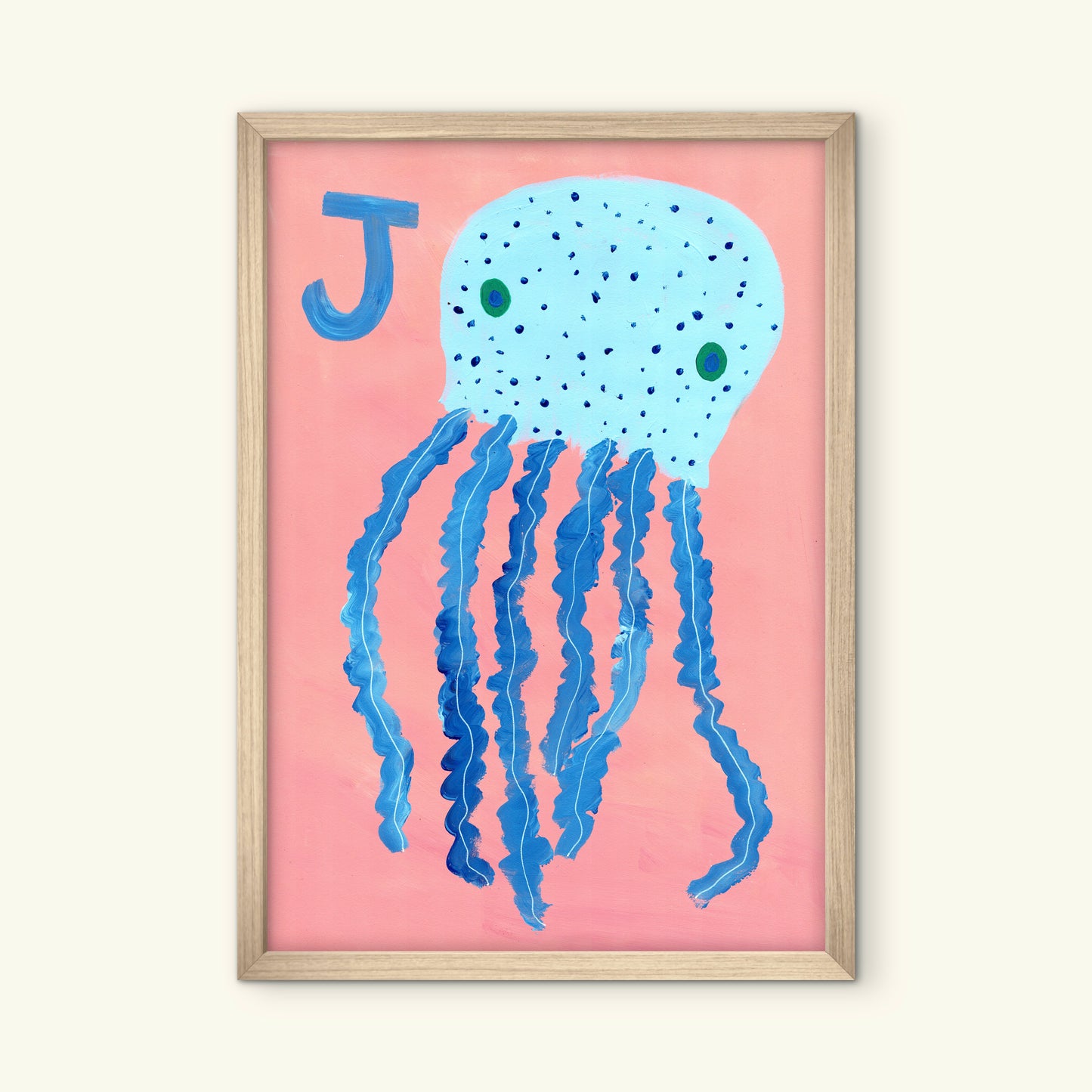 Alphabet J Jellyfish Print.