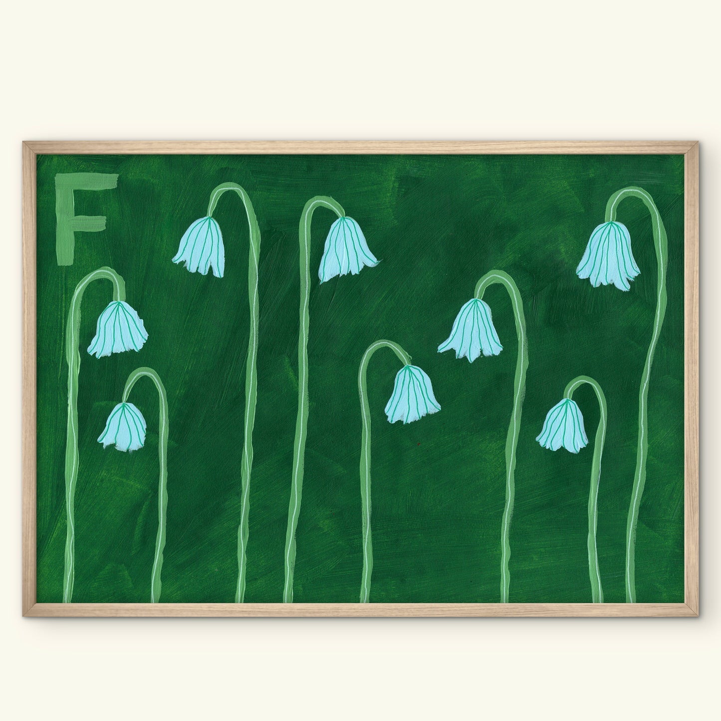 Alphabet F Flowers Print.