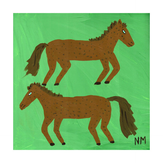 Two horses.
