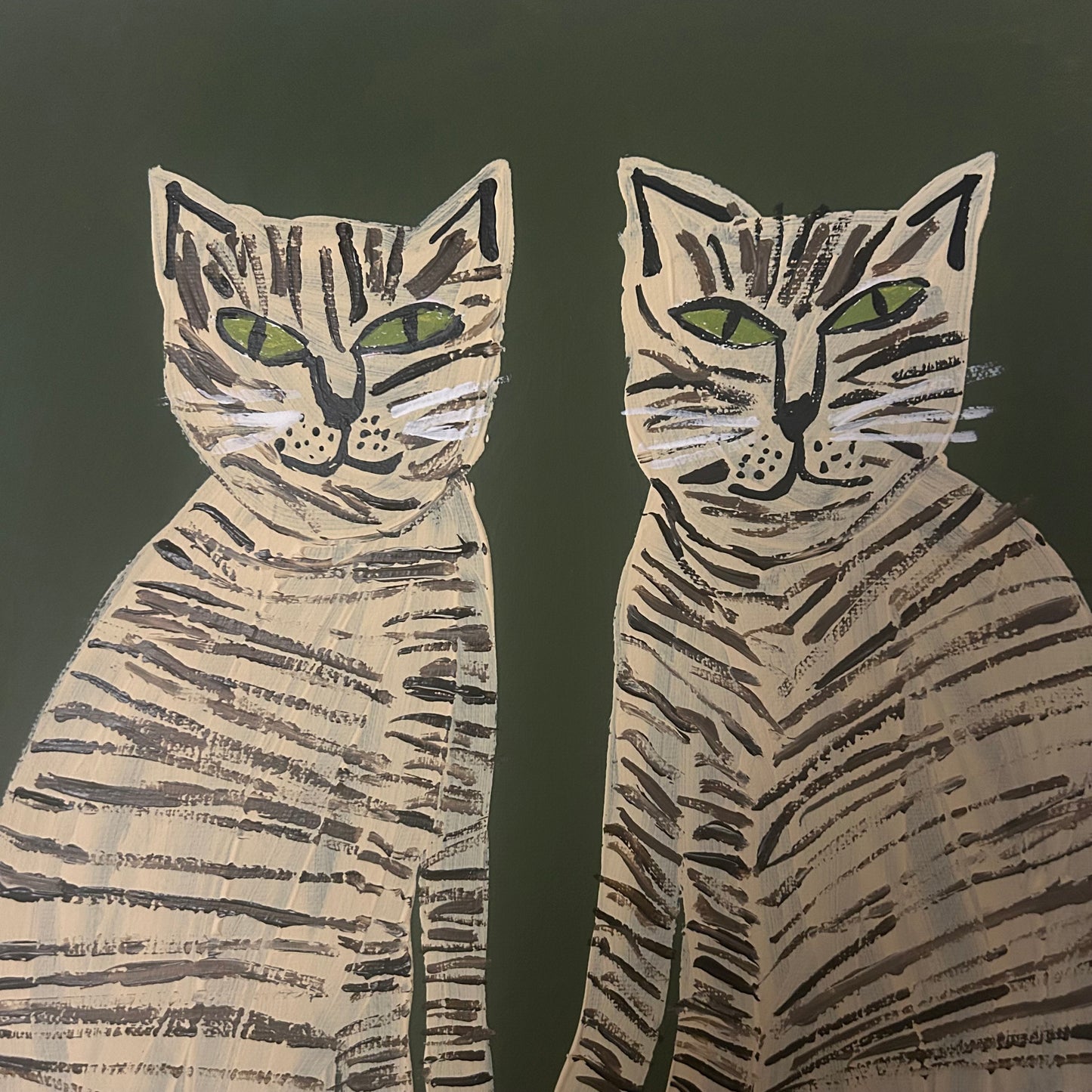 Two tabby cats