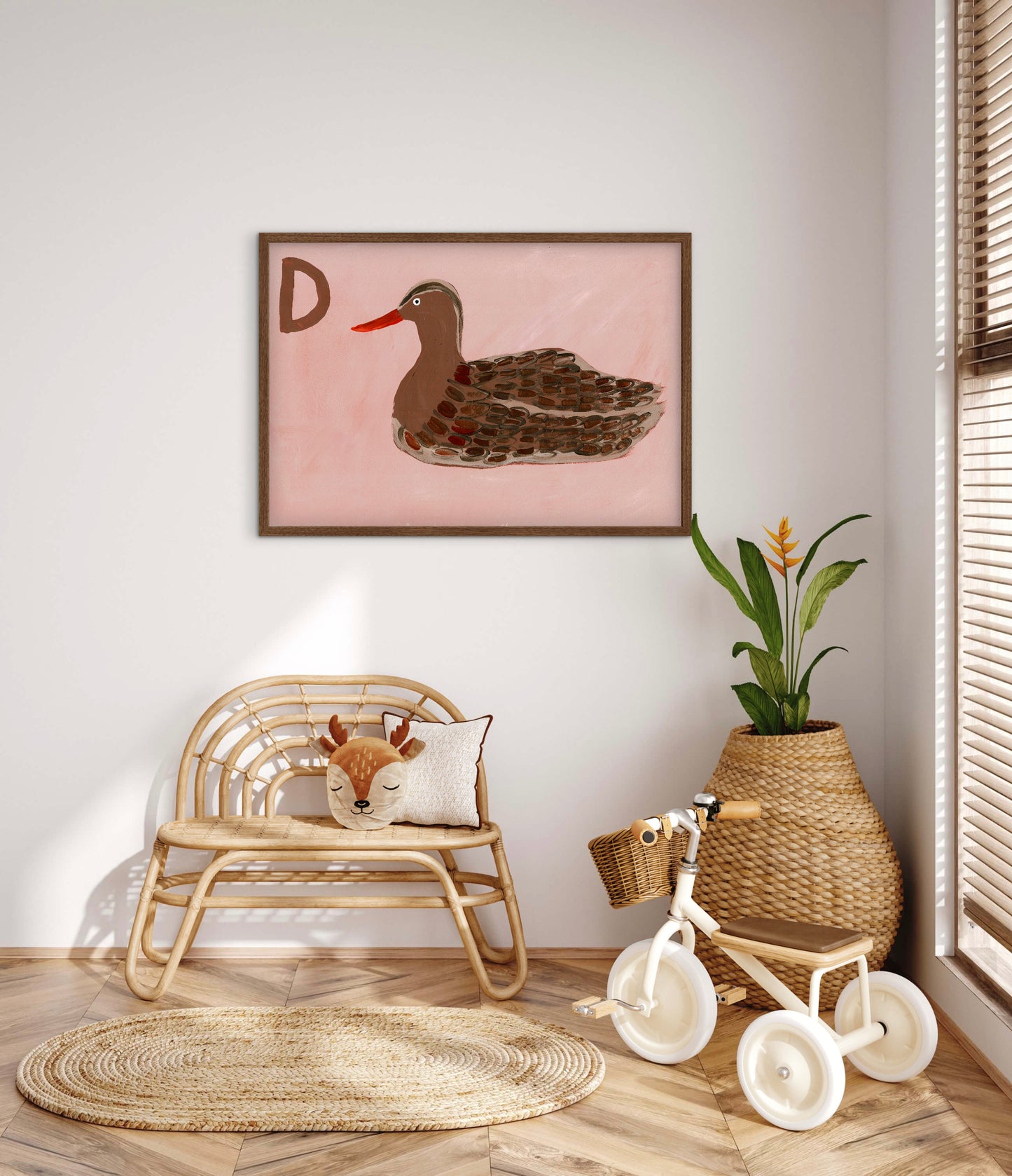 Alphabet D Duck Print.