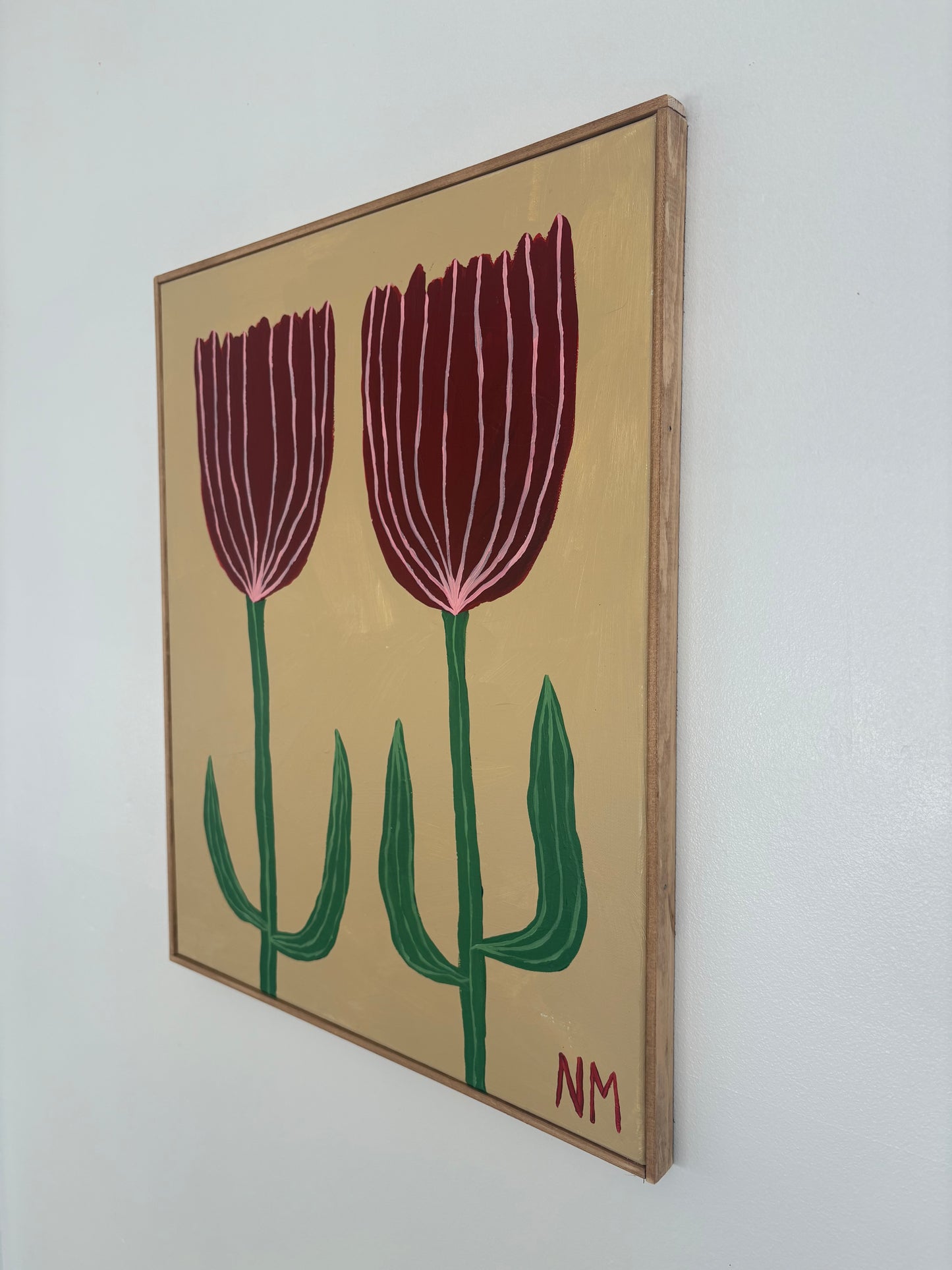 Red flowers.